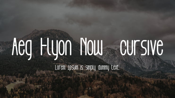 Aeg Flyon Now  cursive Font Family