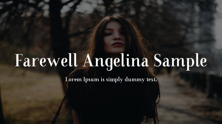 Farewell Angelina Sample Font