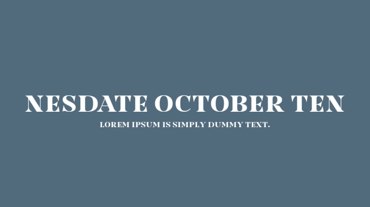 Nesdate October Ten Font