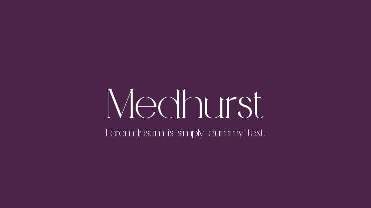 Medhurst Font