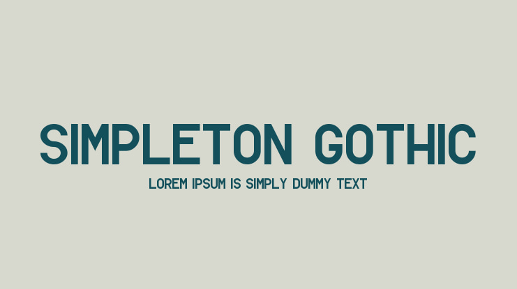 Simpleton Gothic Font