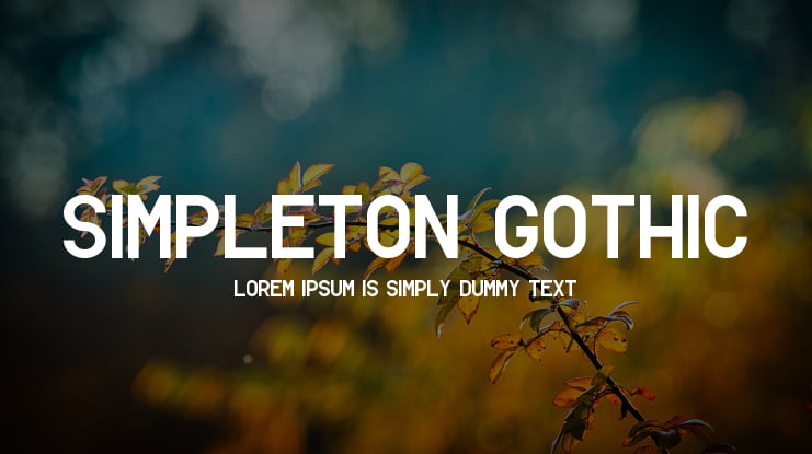 Simpleton Gothic Font