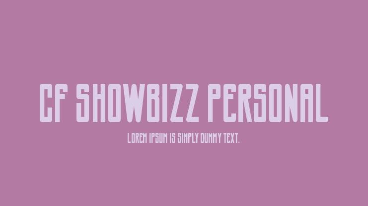 CF Showbizz PERSONAL Font