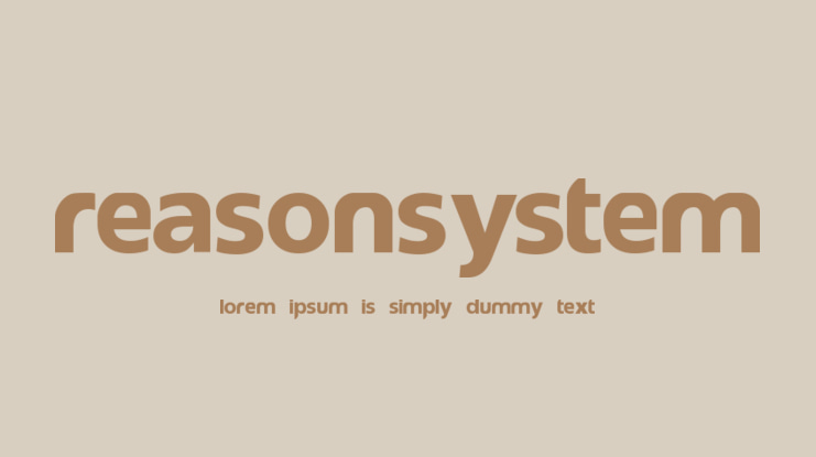 reasonSystem Font