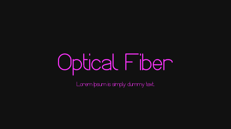 Optical Fiber Font Family