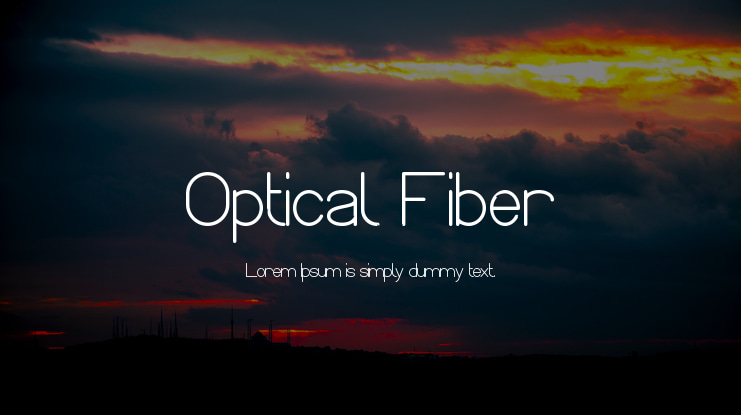 Optical Fiber Font Family
