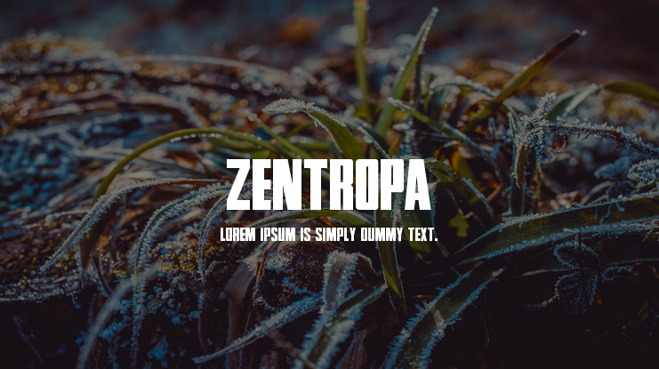 Zentropa Font