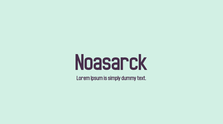 Noasarck Font