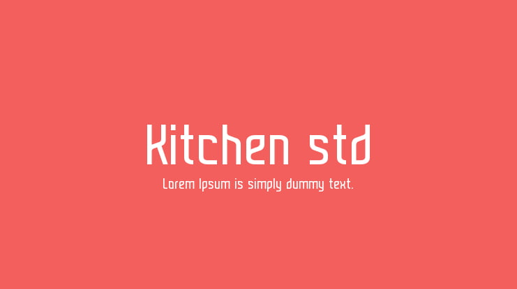 Kitchen std Font
