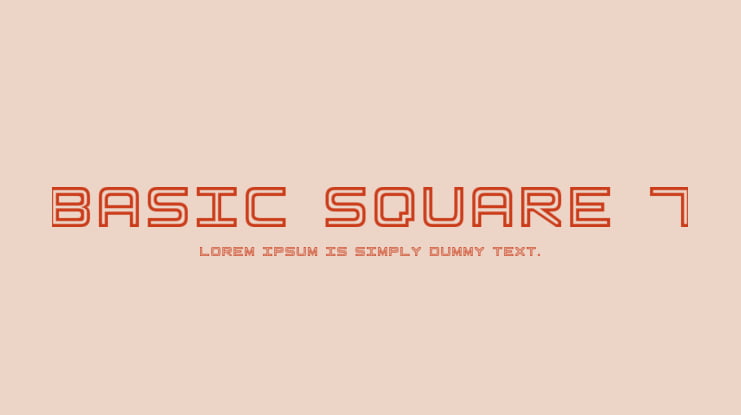 Basic Square 7 Font Family