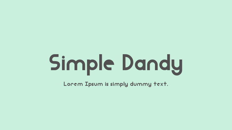 Simple Dandy Font Family