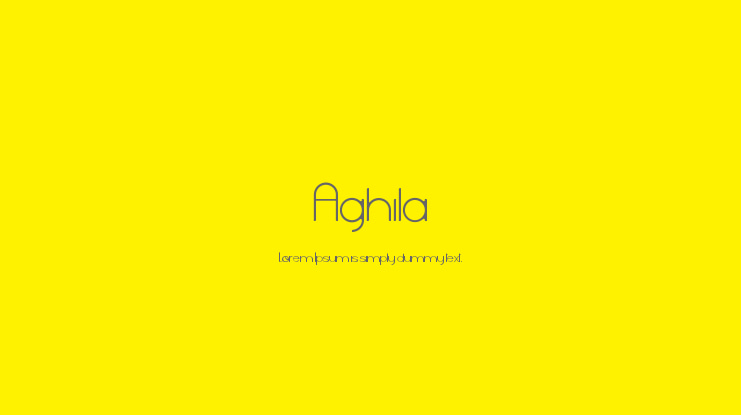 Aghila Font