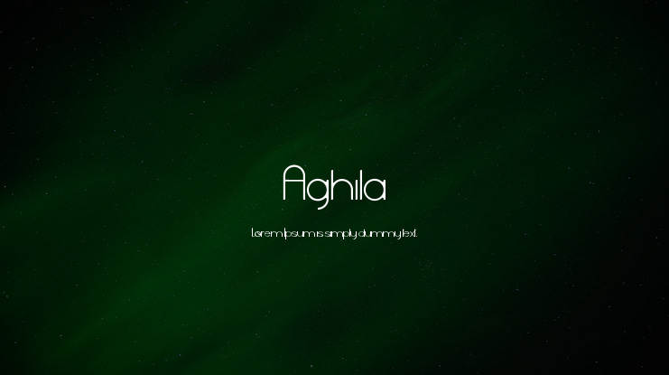 Aghila Font