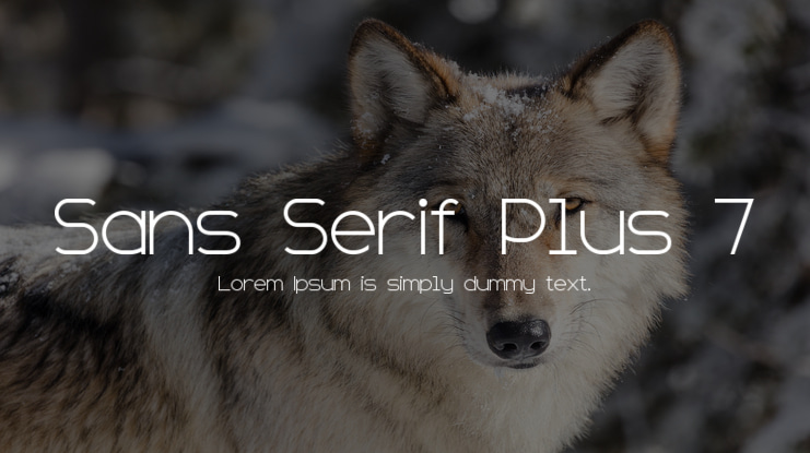 Sans Serif Plus 7 Font