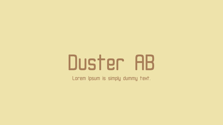Duster AB Font Family