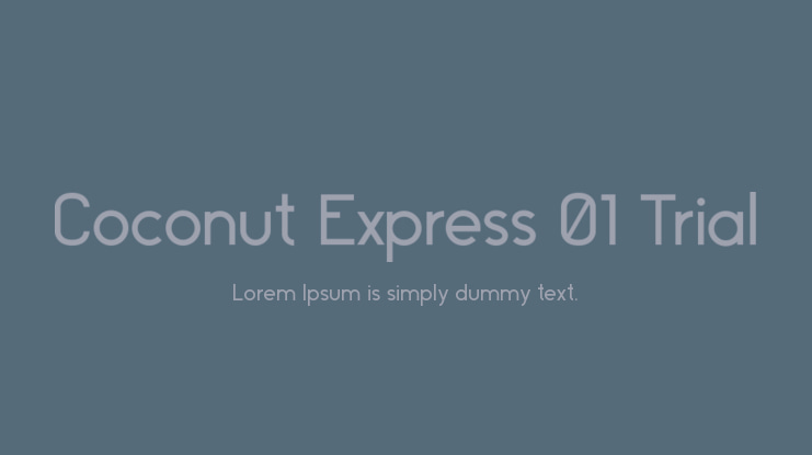 Coconut Express 01 Trial Font