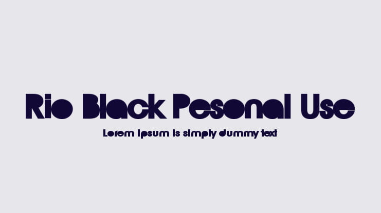 Rio Black Pesonal Use Font