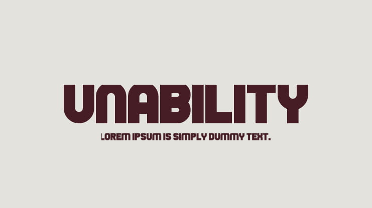 Unability Font