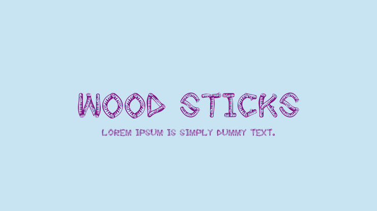 Wood Sticks Font