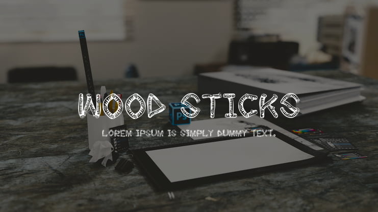 Wood Sticks Font