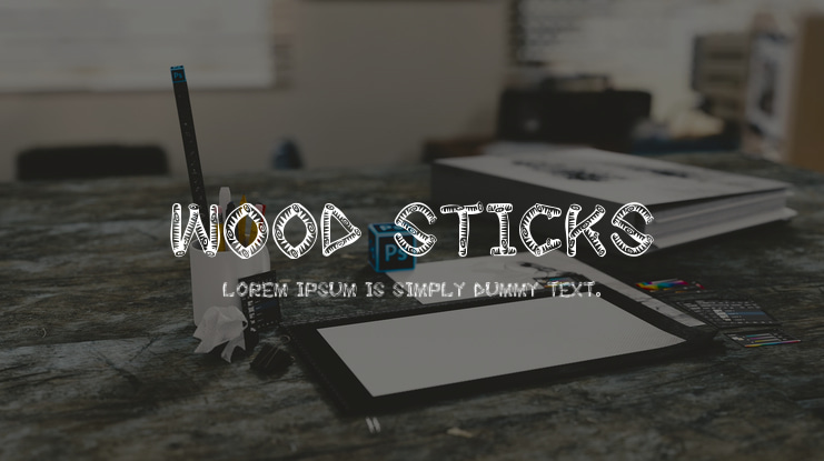 Wood Sticks Font