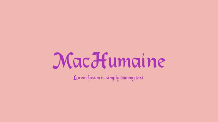 MacHumaine Font