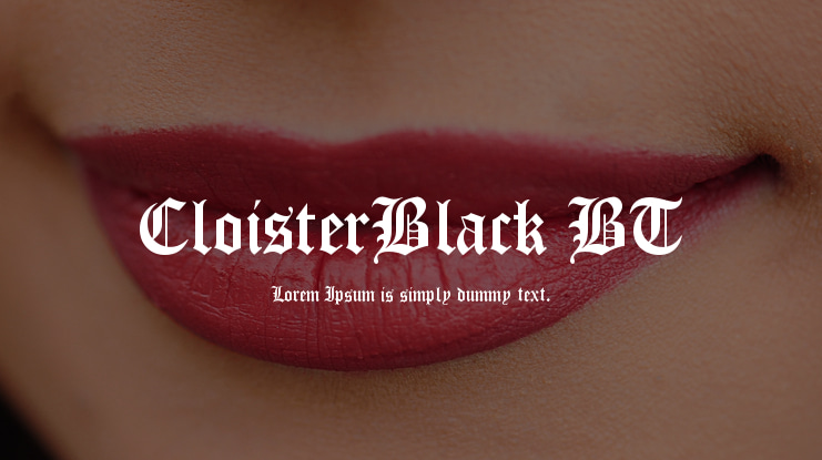 CloisterBlack BT Font
