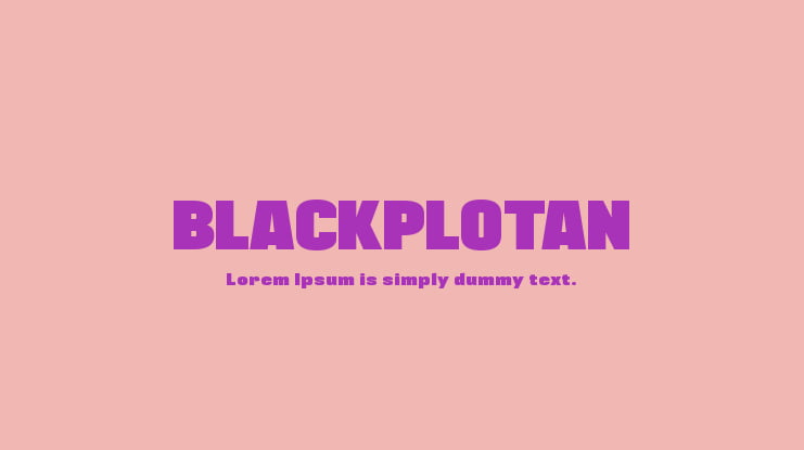 BLACKPLOTAN Font Family