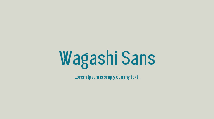 Wagashi Sans Font