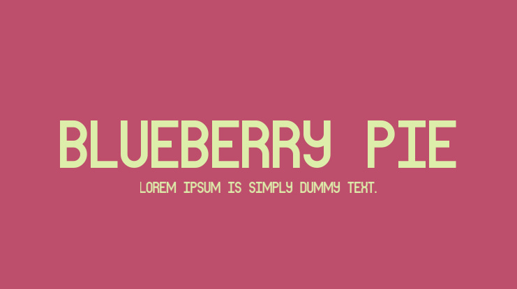 Blueberry Pie Font