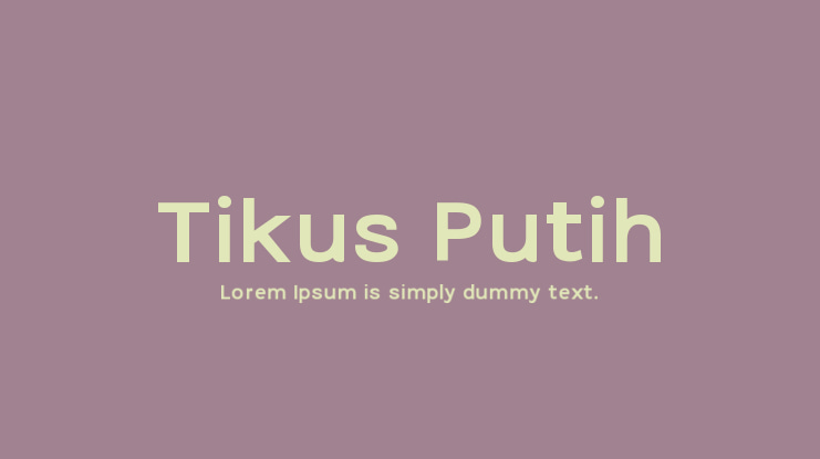 Tikus Putih Font Family