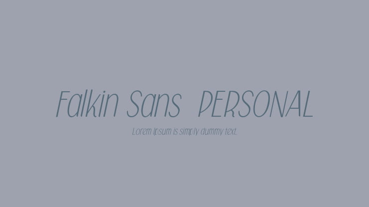 Falkin Sans  PERSONAL Font Family