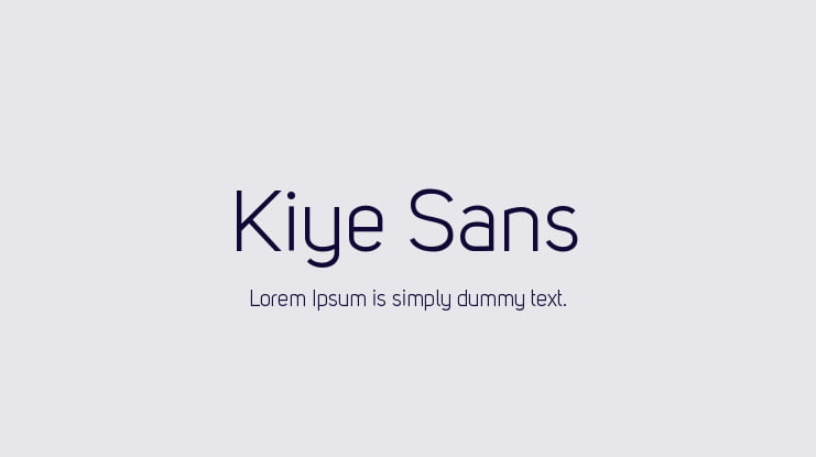 Kiye Sans Font