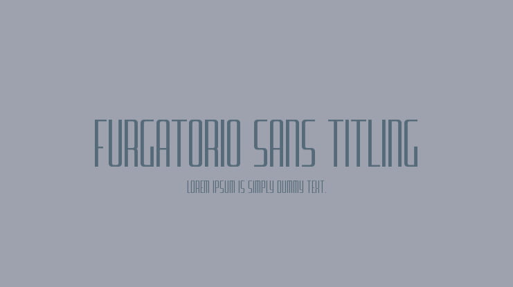 Furgatorio Sans Titling Font Family