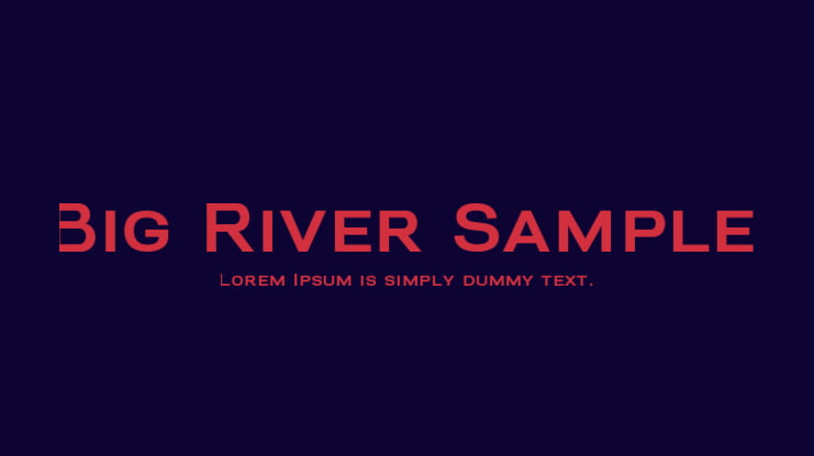 Big River Sample Font Family