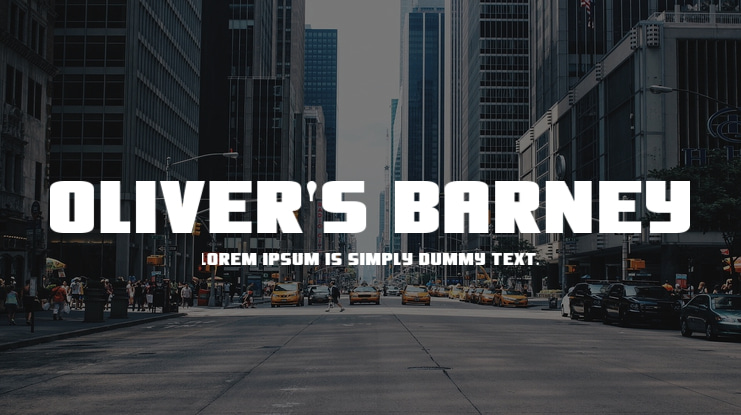 Oliver's Barney Font