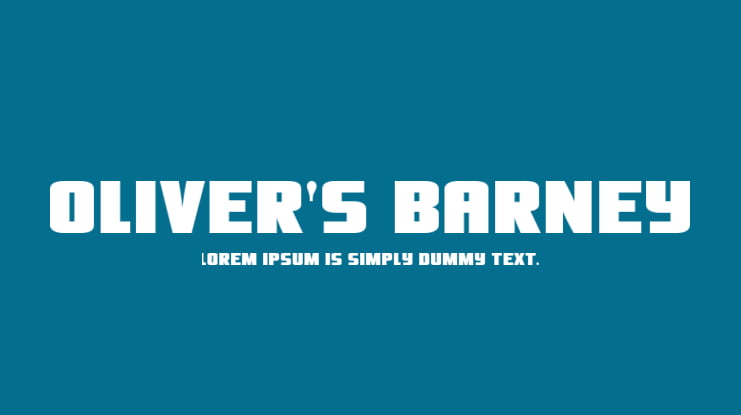 Oliver's Barney Font