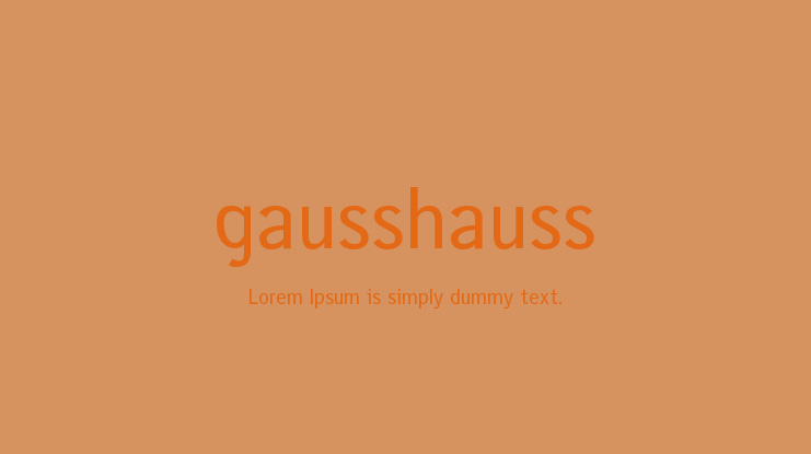 gausshauss Font Family