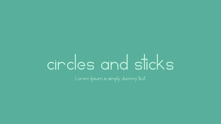circles and sticks Font