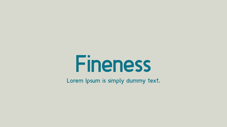 Fineness Font Family