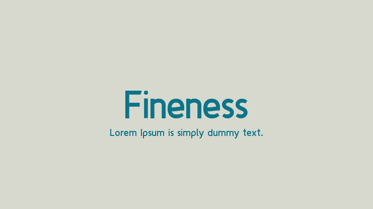 Fineness Font Family