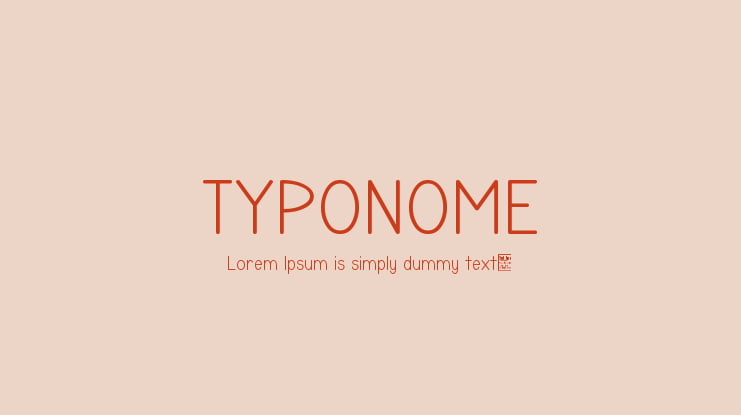 TYPONOME Font Family