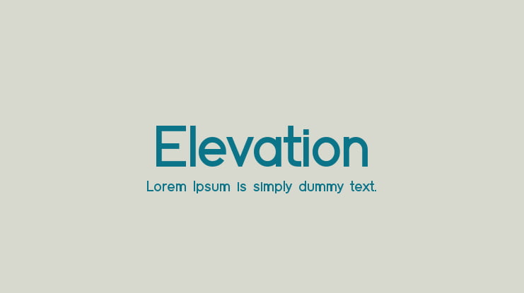 Elevation Font