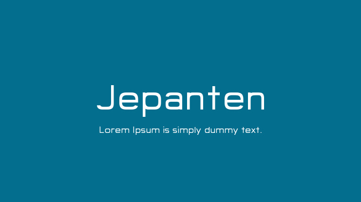 Jepanten Font