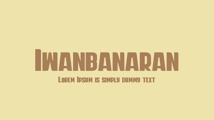 Iwanbanaran Font