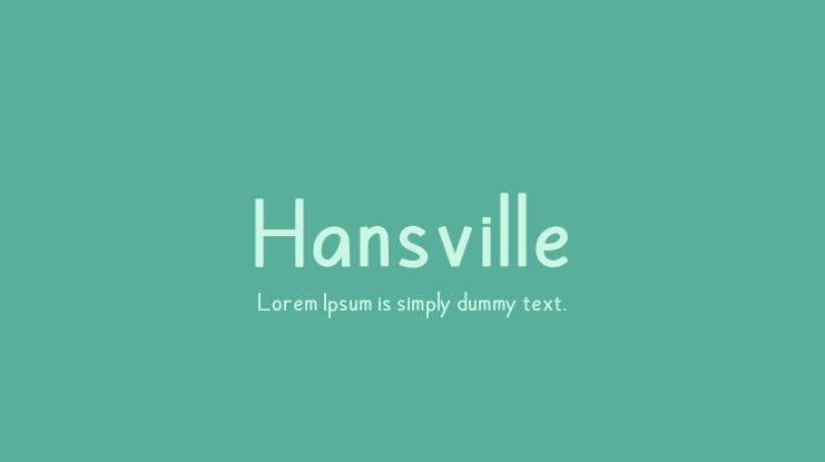 Hansville Font Family