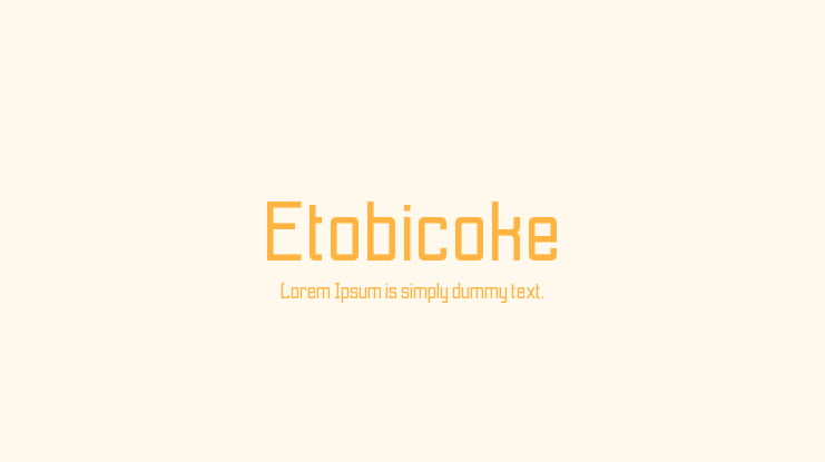 Etobicoke Font