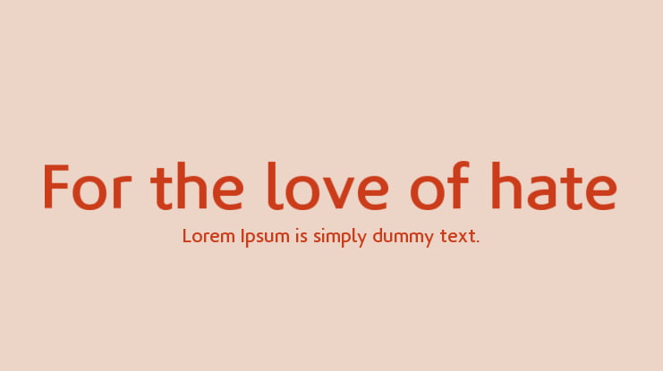 For the love of hate Font Family