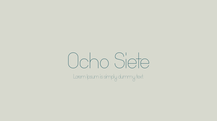 Ocho Siete Font