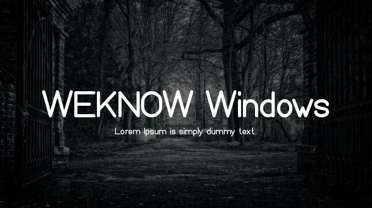 WEKNOW Windows Font